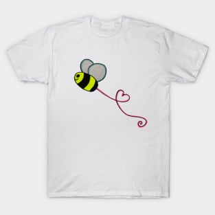 Cartoon bee with love heart T-Shirt